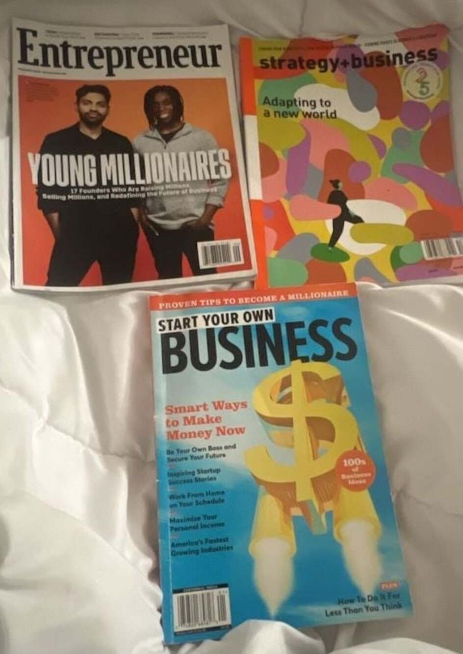 3 Business Magazines: Entrepreneur, Strategy+Business, Start Your Own Business